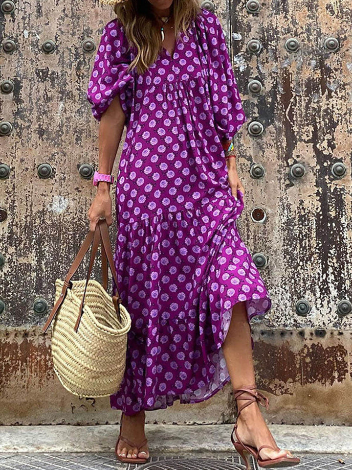 Bohemian Printed Maxi Dress